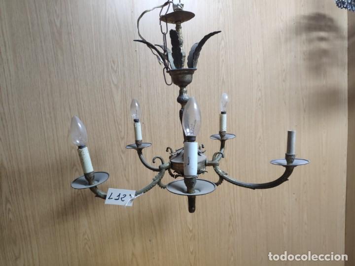Antig&uuml;edades: L&Aacute;MPARA BRONCE CINCO BRAZOS, DDD 012 - Foto 1