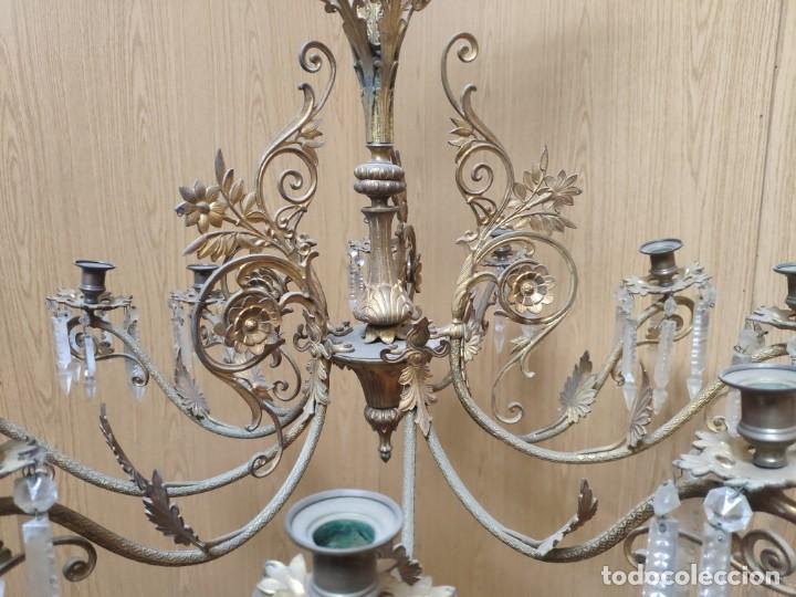 Antig&uuml;edades: L&Aacute;MPARA EN BRONCE SIGLO XIX, DDD 032 - Foto 3