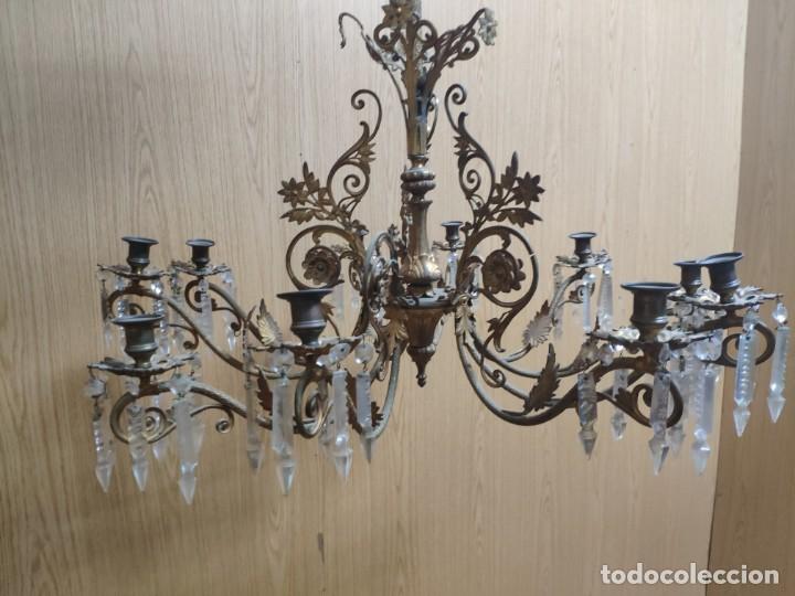 Antig&uuml;edades: L&Aacute;MPARA EN BRONCE SIGLO XIX, DDD 032 - Foto 7