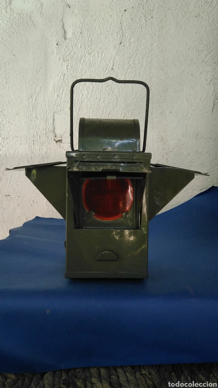 Antig&uuml;edades: Farol para se&ntilde;ales , del ej&eacute;rcito ,esta como nuevo - Foto 2
