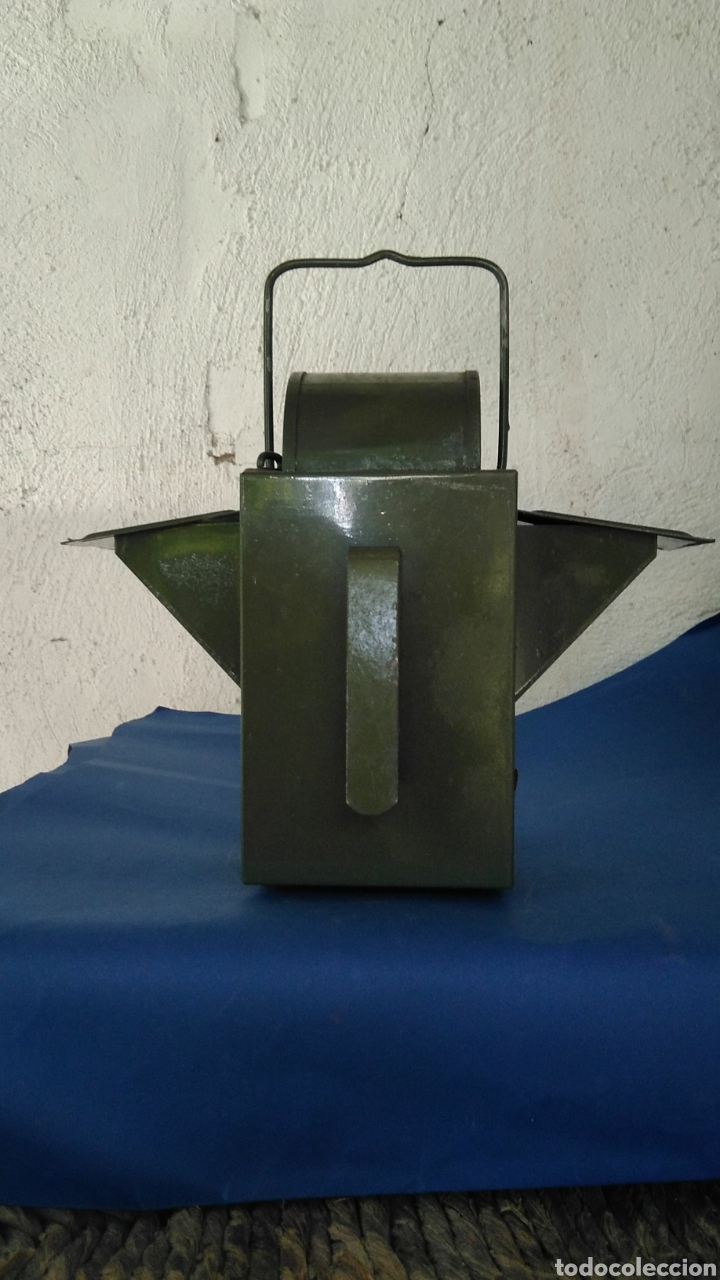 Antig&uuml;edades: Farol para se&ntilde;ales , del ej&eacute;rcito ,esta como nuevo - Foto 4