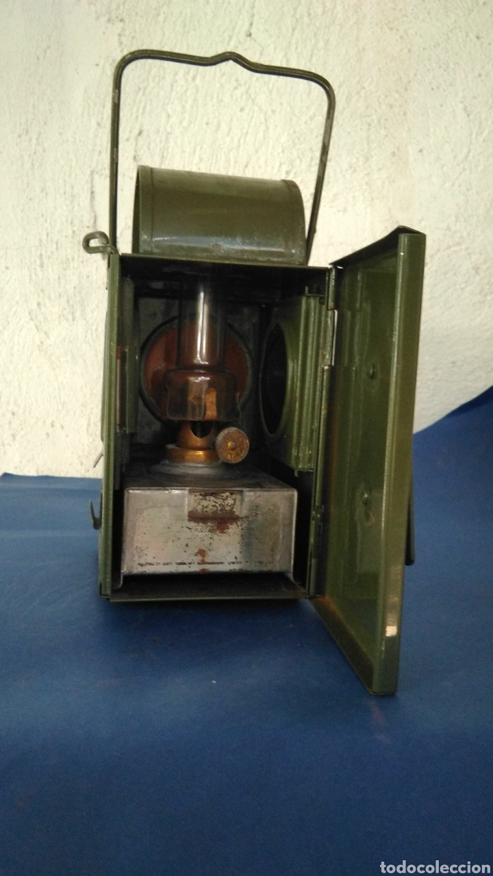Antig&uuml;edades: Farol para se&ntilde;ales , del ej&eacute;rcito ,esta como nuevo - Foto 11