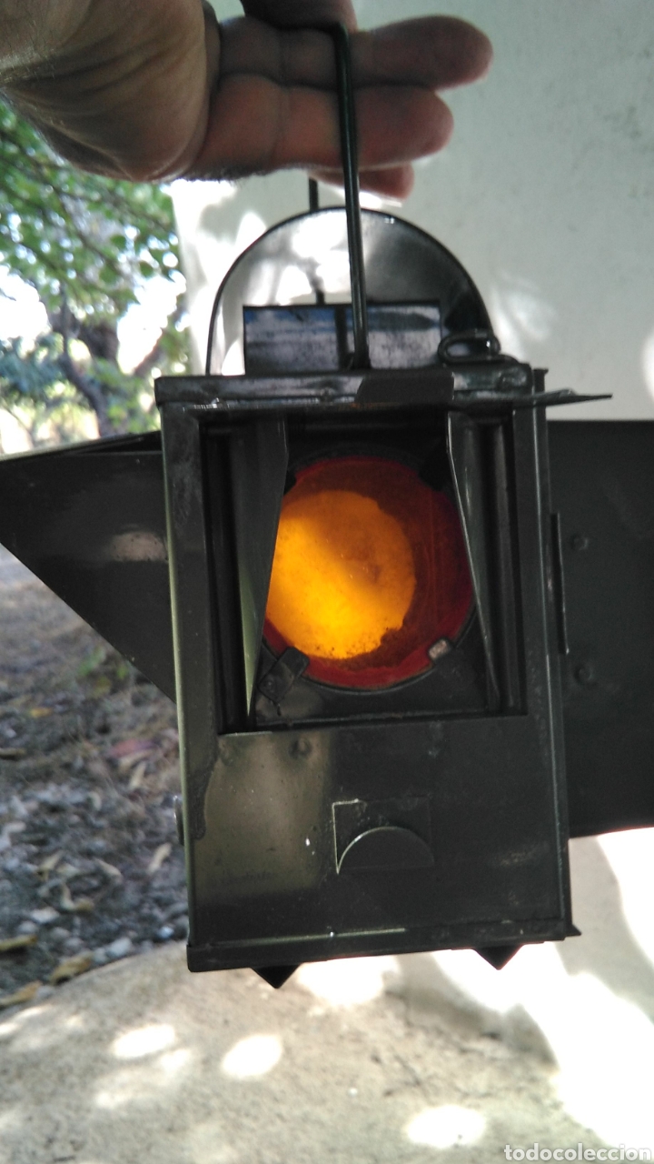 Antig&uuml;edades: Farol para se&ntilde;ales , del ej&eacute;rcito ,esta como nuevo - Foto 12