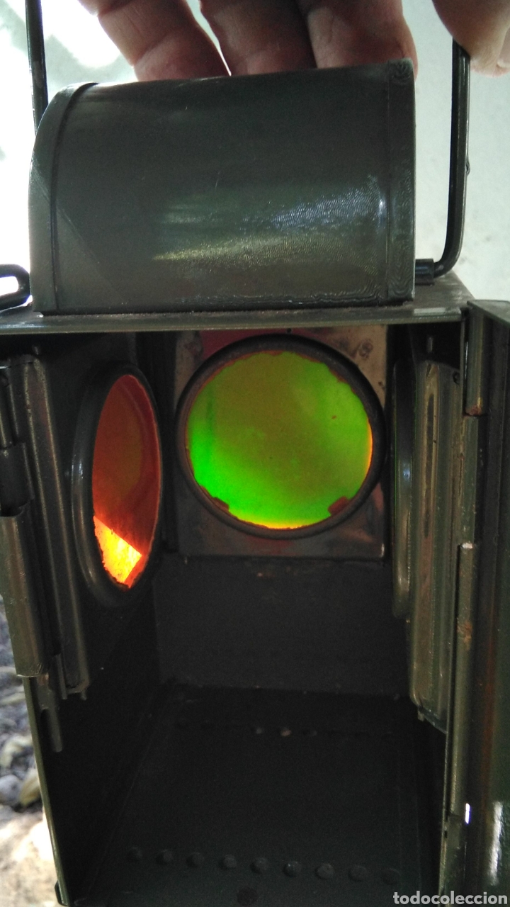 Antig&uuml;edades: Farol para se&ntilde;ales , del ej&eacute;rcito ,esta como nuevo - Foto 14