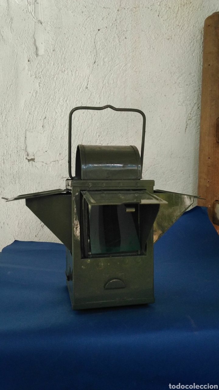 Antig&uuml;edades: Farol para se&ntilde;ales , del ej&eacute;rcito ,esta como nuevo - Foto 1