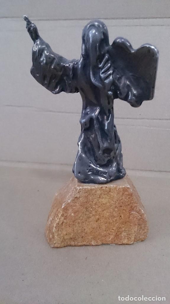 Antig&uuml;edades: ESCULTURA DE PLATA DE MOISES CON LAS TABLAS DE LA LEY - Foto 8