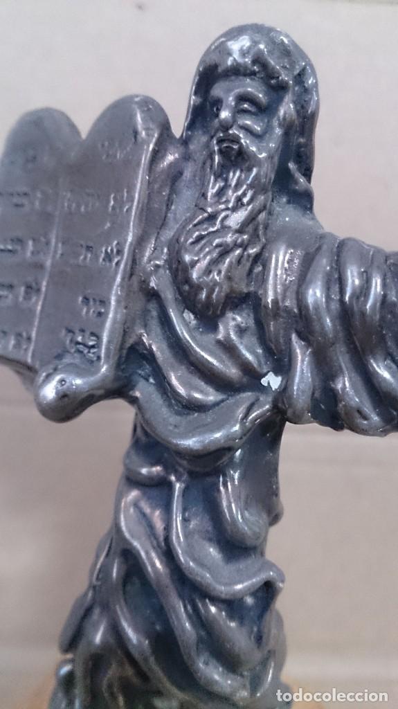 Antig&uuml;edades: ESCULTURA DE PLATA DE MOISES CON LAS TABLAS DE LA LEY - Foto 13