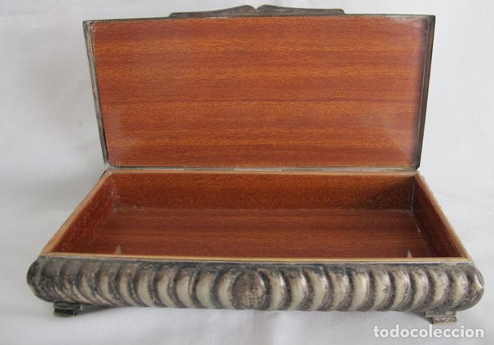 Antig&uuml;edades: CAJA JOYERO ALPACA VINTAGE - Foto 4