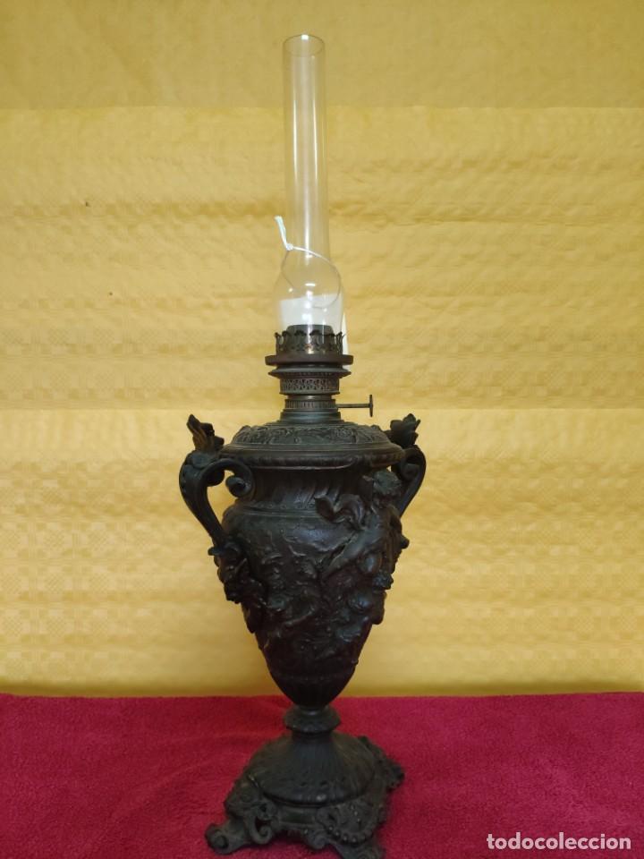 Antig&uuml;edades: L&Aacute;MPARA DE ACEITE SIGLO XIX, 6000-010 - Foto 2