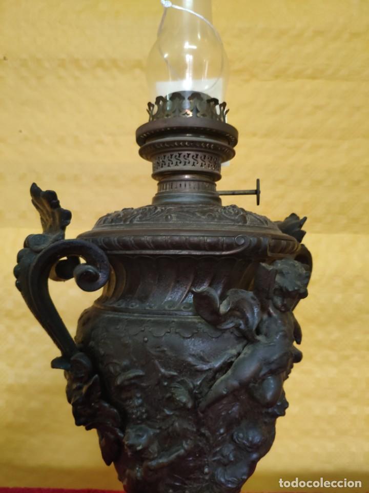 Antig&uuml;edades: L&Aacute;MPARA DE ACEITE SIGLO XIX, 6000-010 - Foto 5