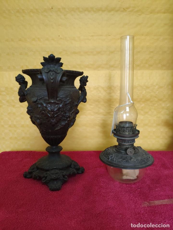 Antig&uuml;edades: L&Aacute;MPARA DE ACEITE SIGLO XIX, 6000-010 - Foto 14