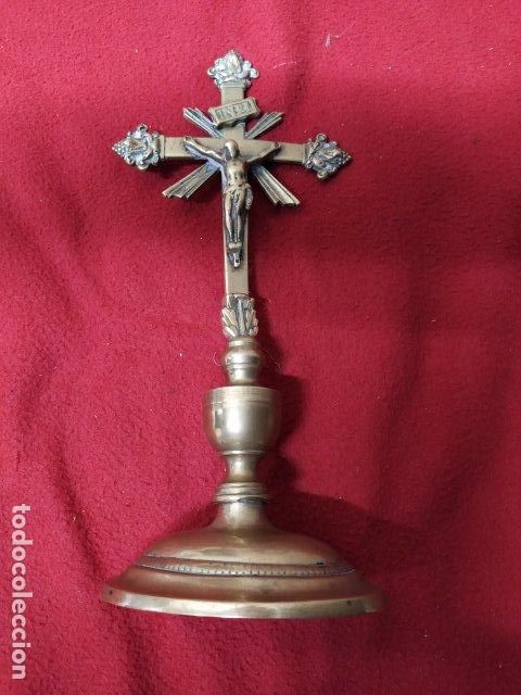 Antig&uuml;edades: ANTIGUA CRUZ DE BRONCE - Foto 1