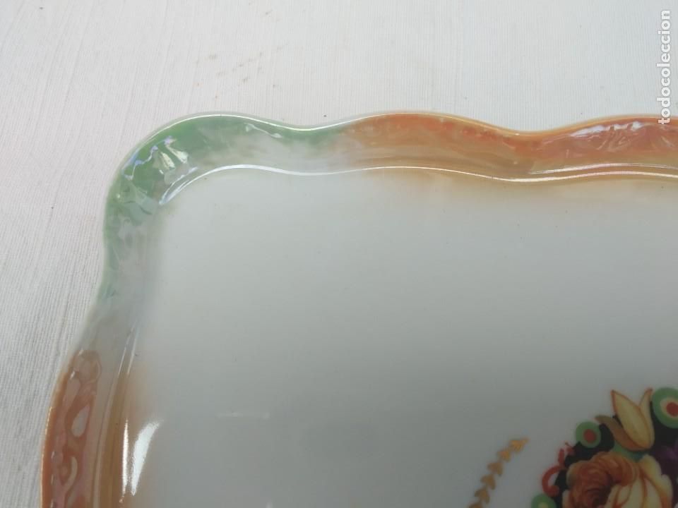 Antig&uuml;edades: BANDEJA PORCELANA TORNASOLADA - *R - Foto 2