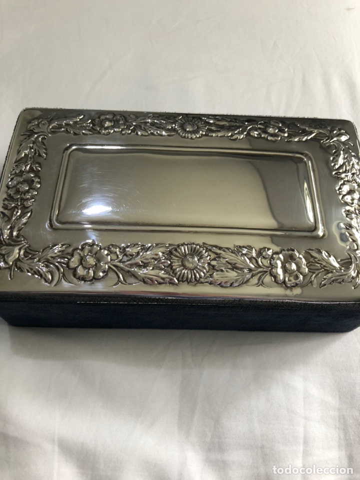 Antig&uuml;edades: Caja de madera y plata antigua - Foto 4