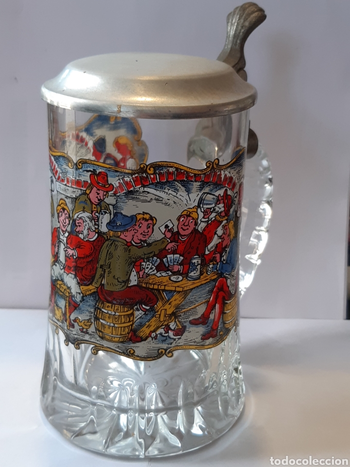 Antig&uuml;edades: JARRA DE CRISTAL cerveza - Foto 2