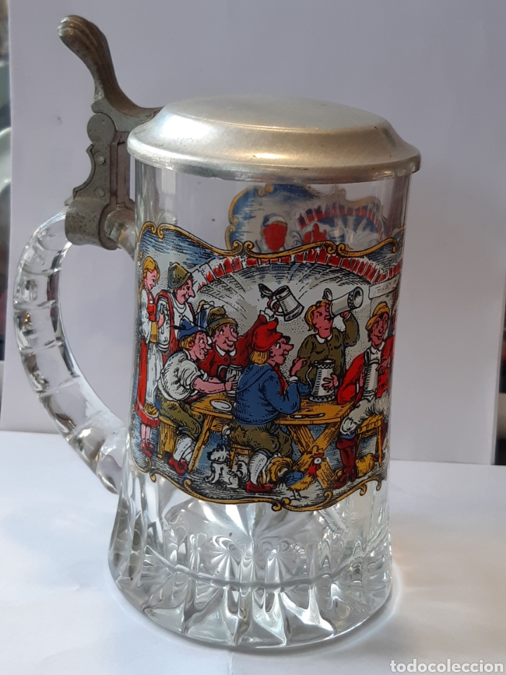 Antig&uuml;edades: JARRA DE CRISTAL cerveza - Foto 3