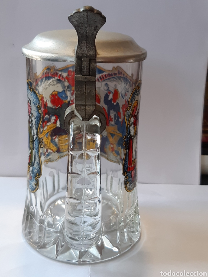Antig&uuml;edades: JARRA DE CRISTAL cerveza - Foto 4