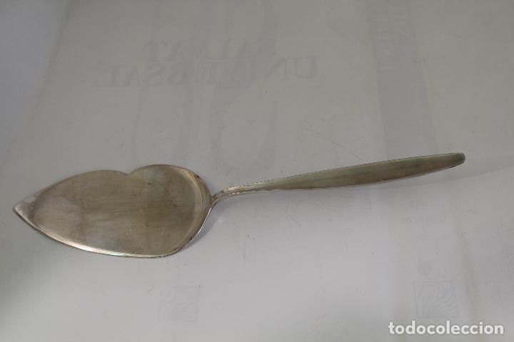 Antig&uuml;edades: pala de servir en metal plateado - Foto 4