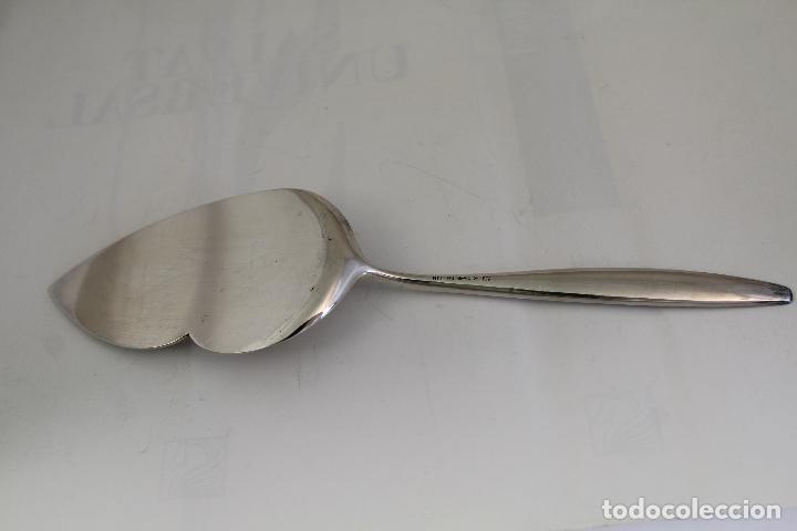 Antig&uuml;edades: pala de servir en metal plateado - Foto 5