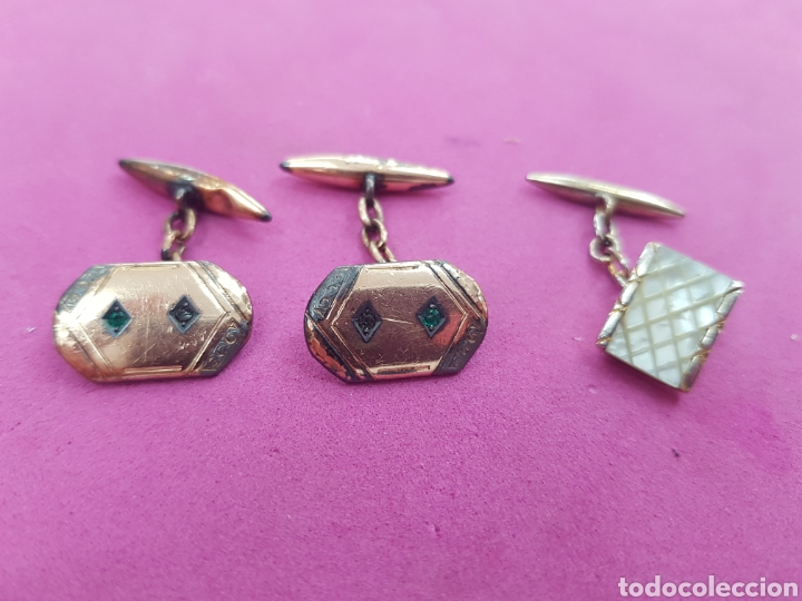 Antig&uuml;edades: Gemelos antiguos chapados - Foto 1
