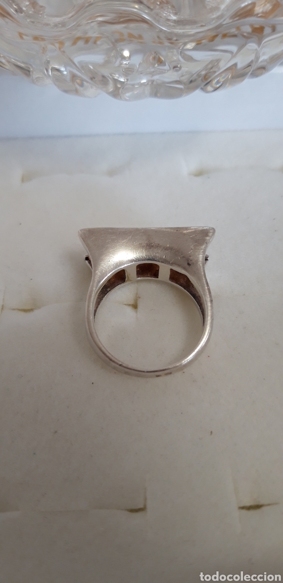 Antig&uuml;edades: ANILLO DE PLATA DE LEY CON AMBAR BALTICO - Foto 2