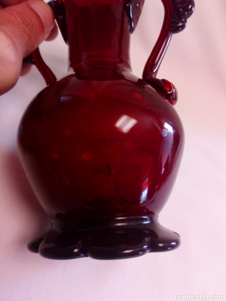 Antigüedades: Bonito jarrón de vidrio soplado Mallorquín - Foto 5 - 218384207