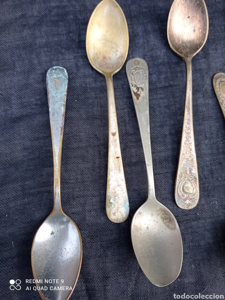 Antig&uuml;edades: Lote cubiertos antiguos cucharas .. - Foto 2