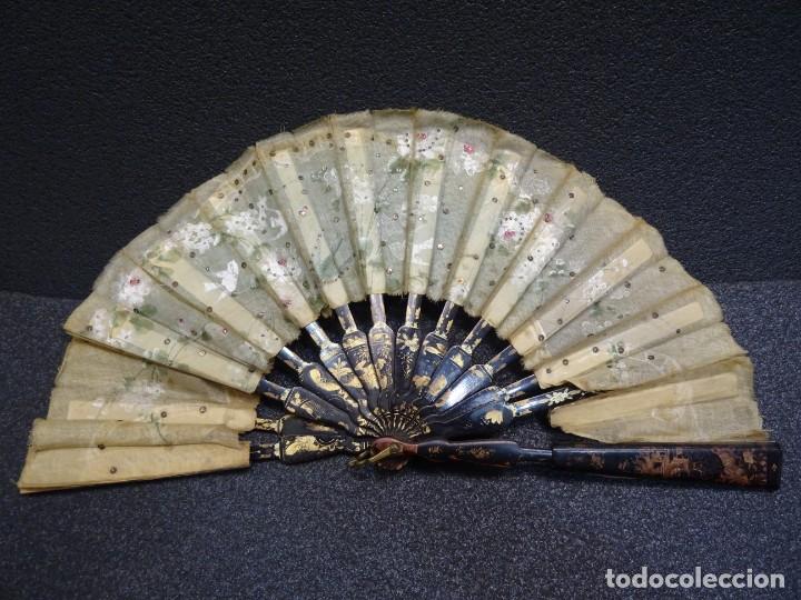 Antig&uuml;edades: Abanico antiguo franc&eacute;s S.XIX - Foto 11