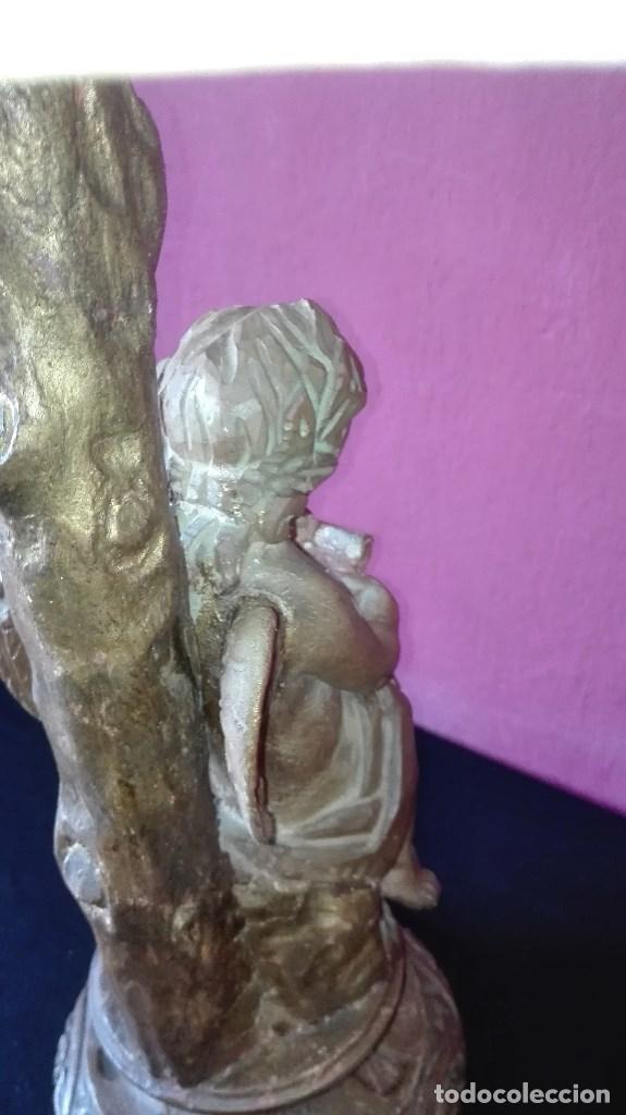 Antig&uuml;edades: LAMPARA ANGEL DE MADERA - Foto 22