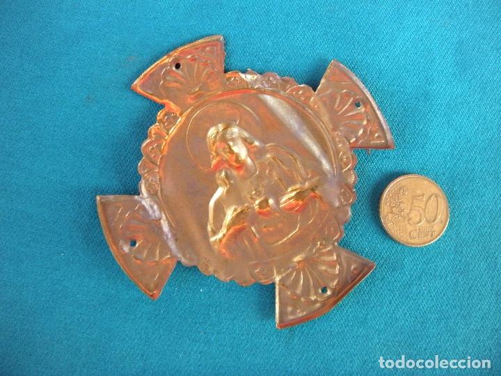 Antig&uuml;edades: CHAPA CORAZ&Oacute;N DE JES&Uacute;S PARA PUERTA - Foto 2