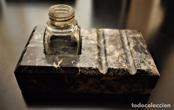 Antig&uuml;edades: Antiguo tintero m&aacute;rmol (leer condiciones de venta). - Foto 2
