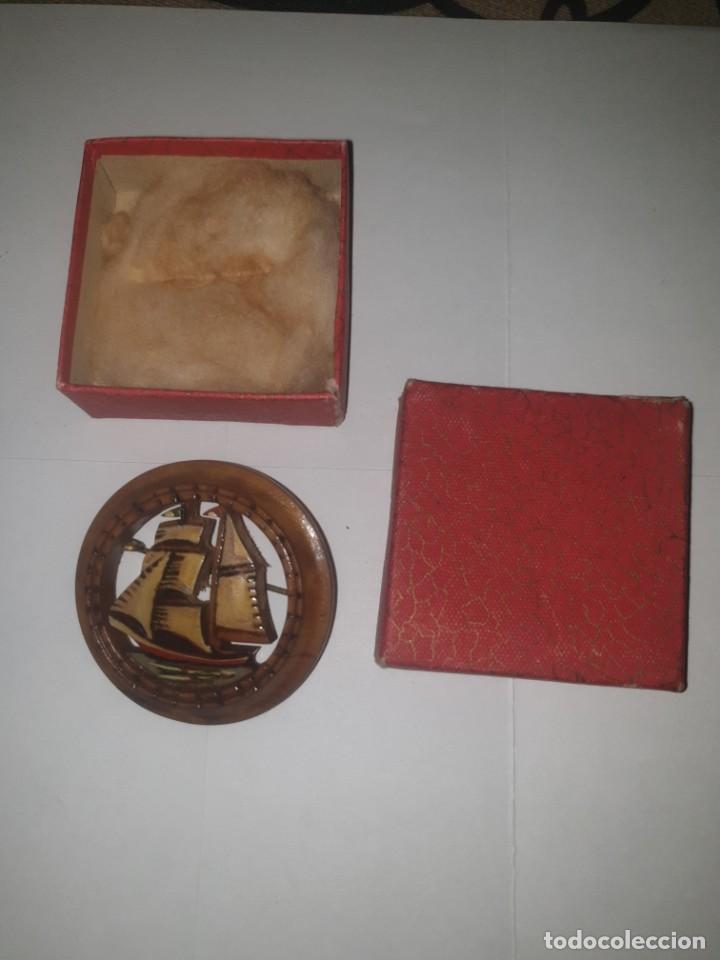 Antig&uuml;edades: BROCHE MADERA NAUTICO - Foto 1