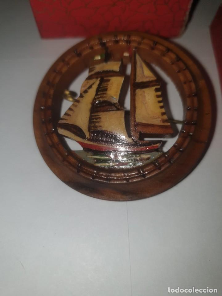 Antig&uuml;edades: BROCHE MADERA NAUTICO - Foto 2