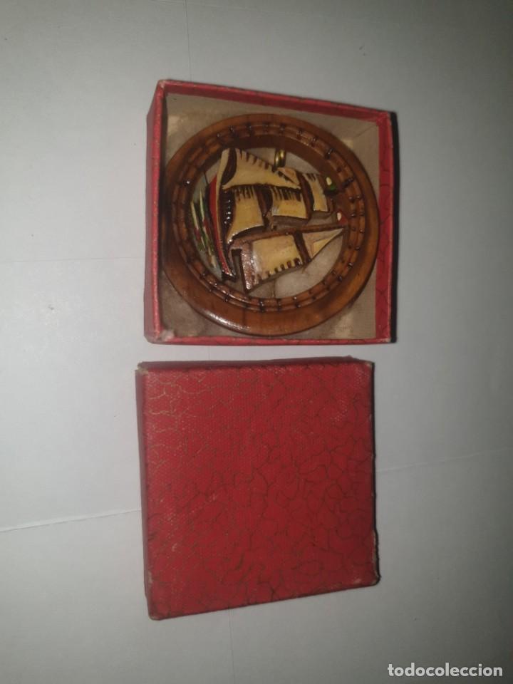 Antig&uuml;edades: BROCHE MADERA NAUTICO - Foto 4