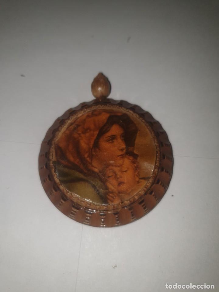 Antig&uuml;edades: MEDALLA MADERA SAN IGLARIO - Foto 1
