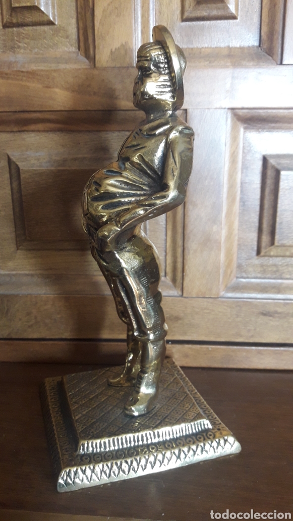 Antig&uuml;edades: Figura de bronce de Sancho Panza - Foto 2