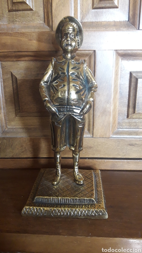 Antig&uuml;edades: Figura de bronce de Sancho Panza - Foto 1
