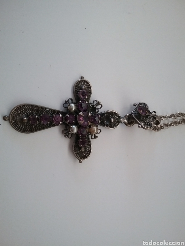 Antig&uuml;edades: Lote de 3 cruces en metal. - Foto 2