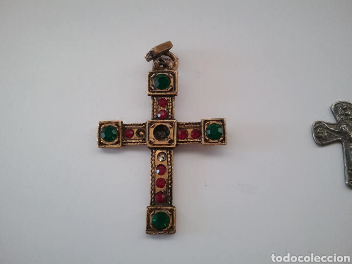 Antig&uuml;edades: Lote de 3 cruces en metal. - Foto 4