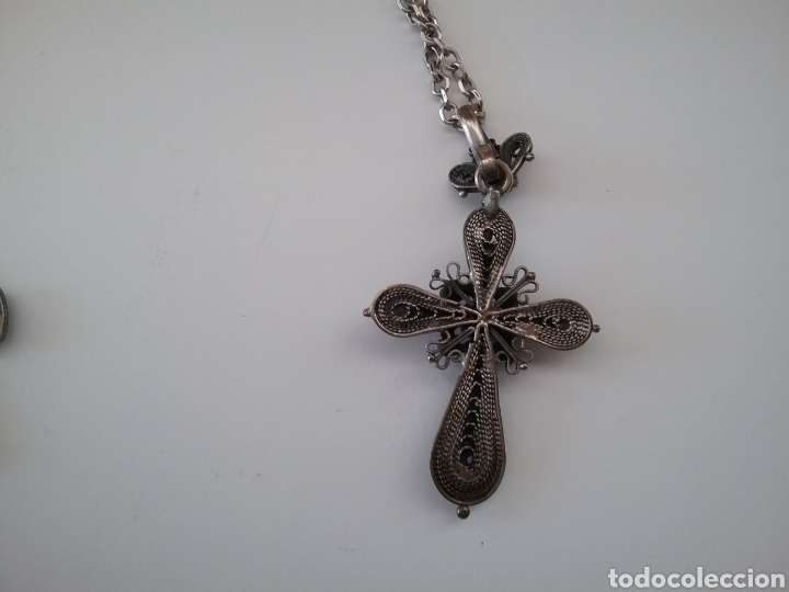 Antig&uuml;edades: Lote de 3 cruces en metal. - Foto 7