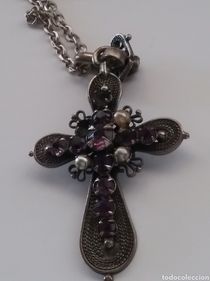 Antig&uuml;edades: Lote de 3 cruces en metal. - Foto 9