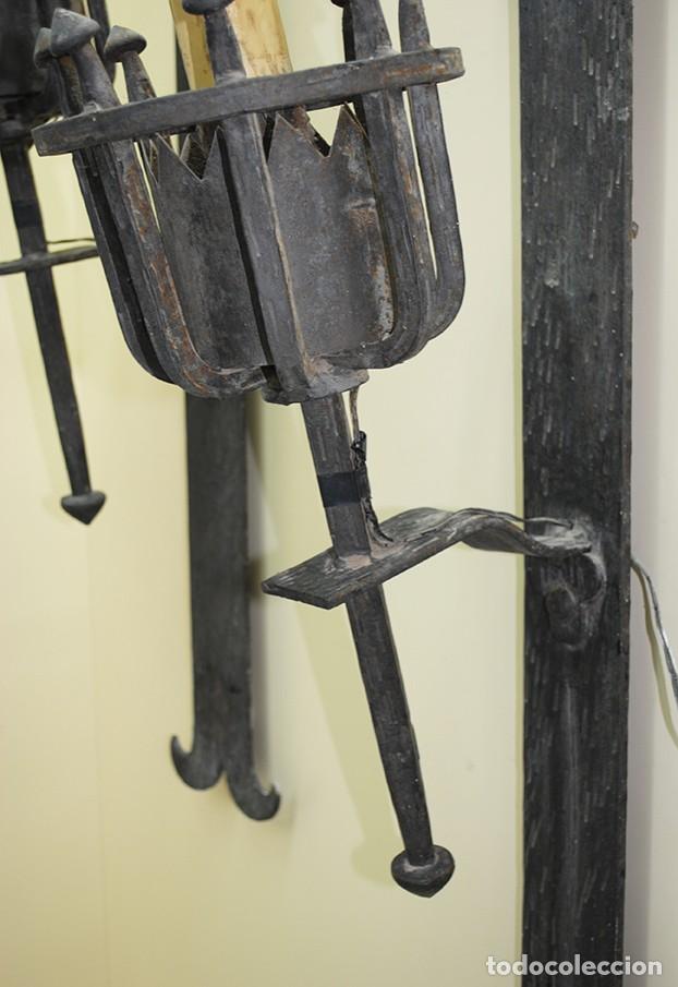 Antig&uuml;edades: APLIQUES ANTIGUOS ANTORCHAS DE DE FORJA - Foto 5
