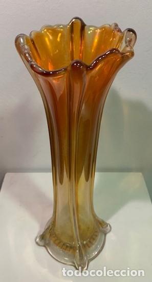 Antig&uuml;edades: Carnival Glass, florero. - Foto 1