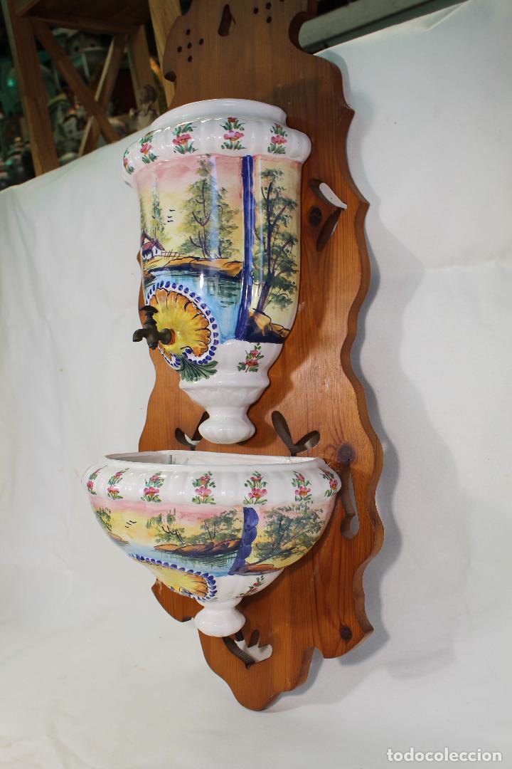 Antig&uuml;edades: aguamanil de ceramica de pared - Foto 4