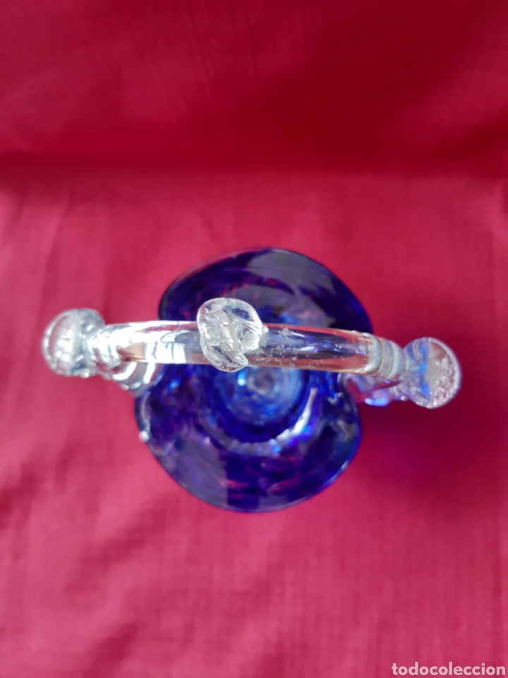 Antig&uuml;edades: Antigua cesta cristal murano - Foto 3