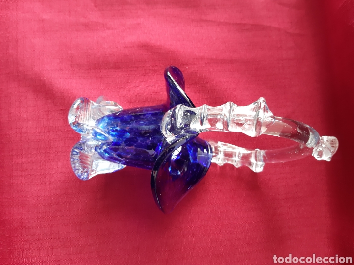 Antig&uuml;edades: Antigua cesta cristal murano - Foto 8