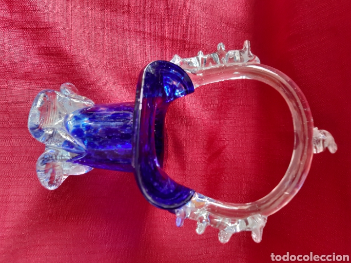 Antig&uuml;edades: Antigua cesta cristal murano - Foto 9