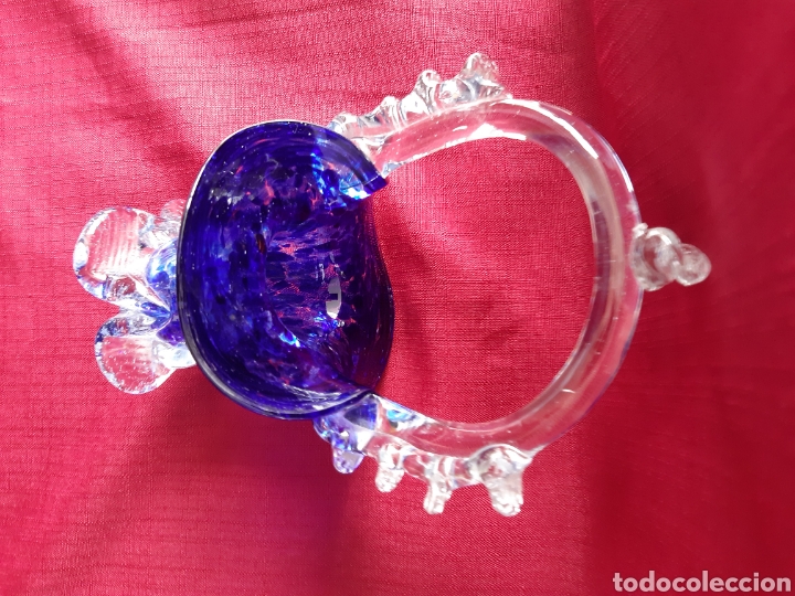 Antig&uuml;edades: Antigua cesta cristal murano - Foto 10