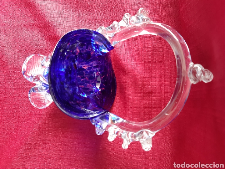 Antig&uuml;edades: Antigua cesta cristal murano - Foto 11