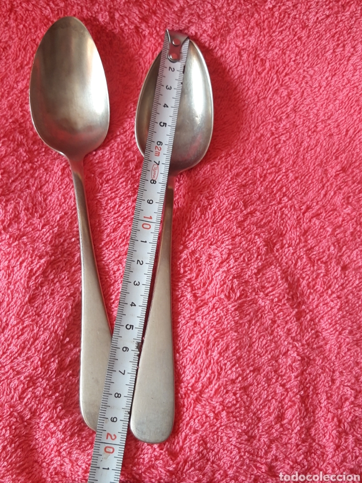 Antig&uuml;edades: 2 CUCHARAS ALPACA ANTIGUAS - Foto 4